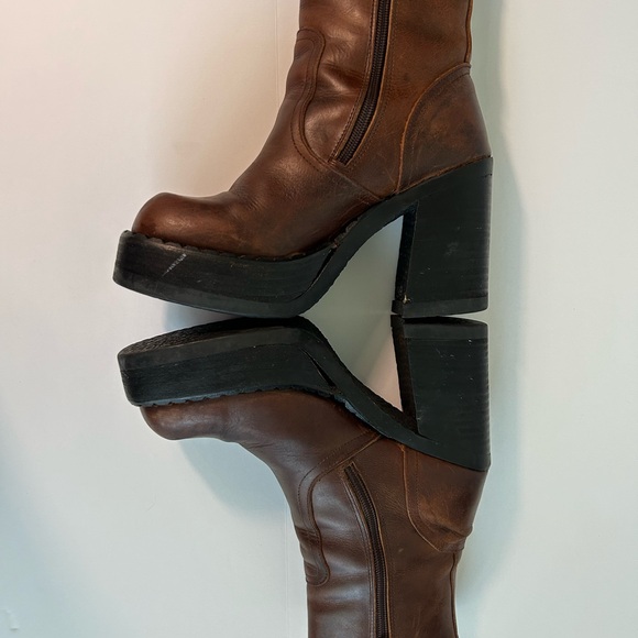 VINTAGE RARE 90s Destroy Platform Boots - Picture 8 of 8
